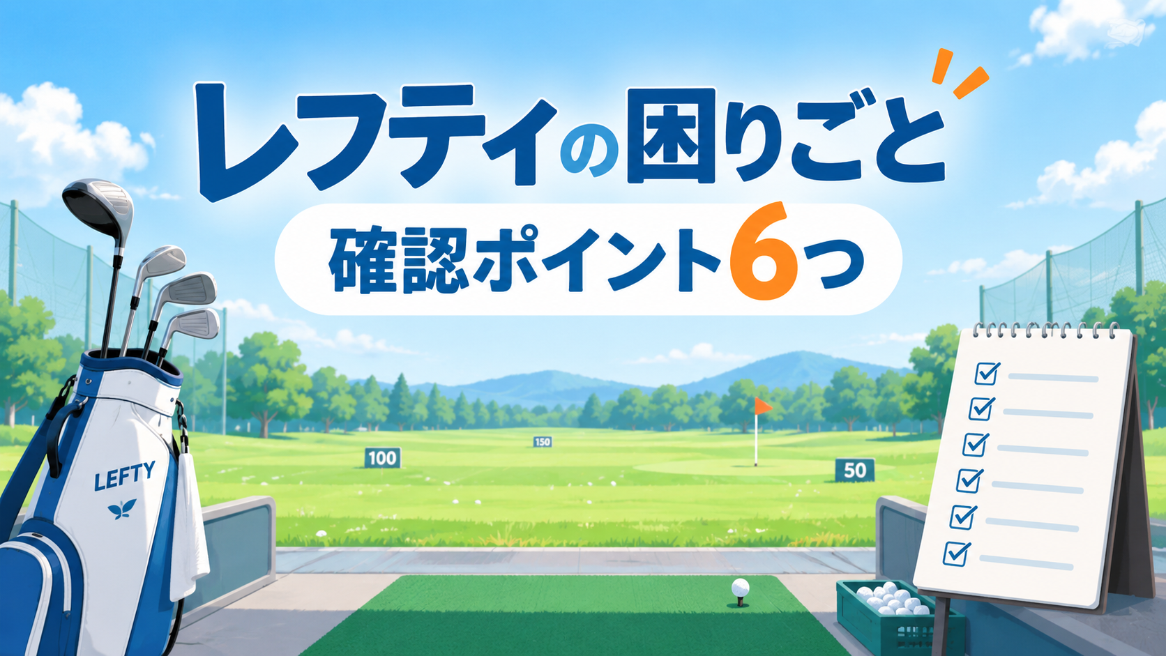 レフティゴルファーの困りごと6つ｜クラブ・練習場選びと対処法
